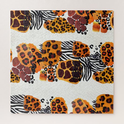  Waterverf laat illustratie achter. Legpuzzel (Verticaal)