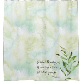 Waterverf laat Rumi citaat Douchegordijn