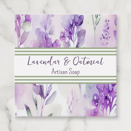 Waterverf - Label zeepproduct Lavendar (Voorkant)