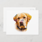 Waterverf Labrador Retriever Briefkaart (Voorkant / Achterkant)
