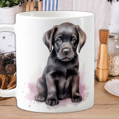 Waterverf Labrador Retriever Dog Schattige Puppy Koffiemok