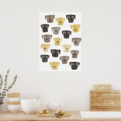 Waterverf Labrador Retriever Honden Poster (Keuken)