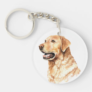 Waterverf Labrador Retriever Sleutelhanger