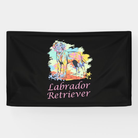Waterverf labrador Retriever Spandoek (Horizontaal)