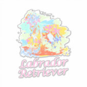 Waterverf labrador Retriever Sticker (Voorkant)