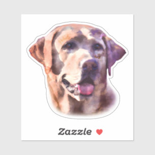 Waterverf Labrador Retriever Sticker