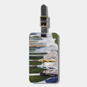 Waterverf Lacrosse Sticks Bagagelabel (Voorkant verticaal)