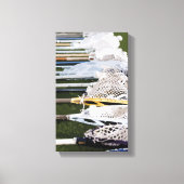 Waterverf Lacrosse Sticks Canvas Afdruk (Voorkant)