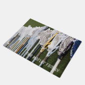 Waterverf Lacrosse Sticks Deurmat (Schuin)