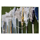 Waterverf Lacrosse Sticks Groot Cadeauzakje (Achterkant)