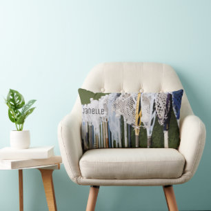 Waterverf Lacrosse Sticks Kussen