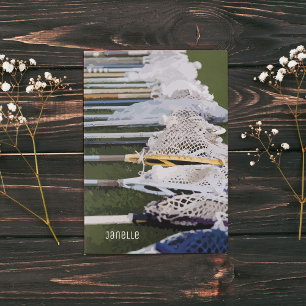 Waterverf Lacrosse Sticks Notitiekaartje