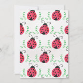 Waterverf Ladybug Birthday-uitnodiging Kaart (Achterkant)
