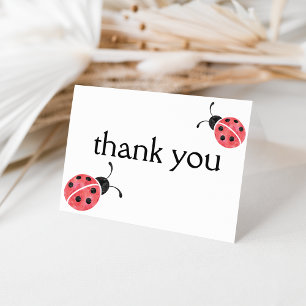 Waterverf Ladybug Hartelijk dank voor kaarten