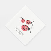Waterverf Ladybug Paper Napkins Servetten (Hoek)