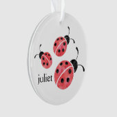 Waterverf Ladybug Persoonlijke versiering Ornament (voorkant)
