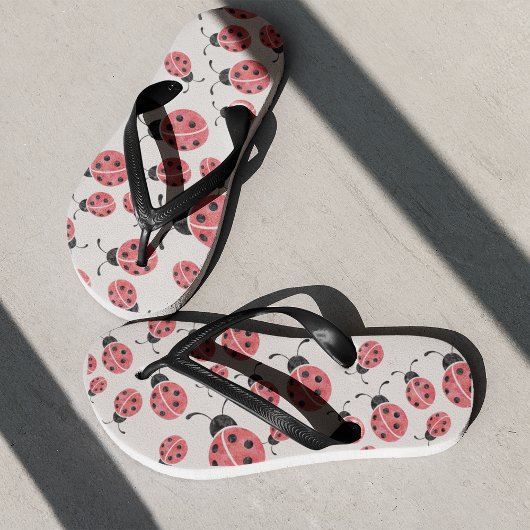 Waterverf Ladybug Print Flops Teenslippers