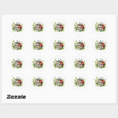 Waterverf Ladybug Ronde Sticker (Vel)
