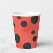 Waterverf Ladybug Spots Party Papieren Bekers (Voorkant)