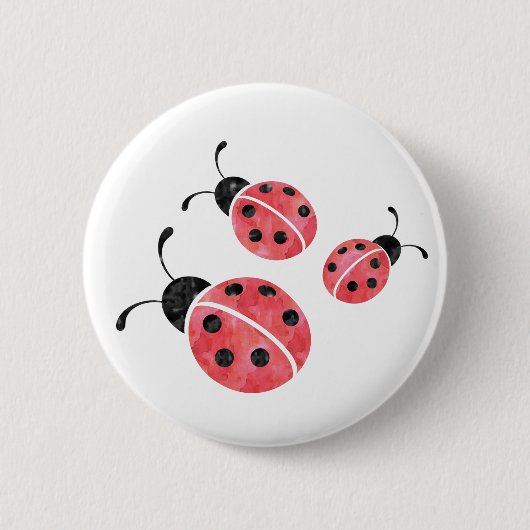 Waterverf Ladybugs Button (Voorkant)