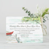 Waterverf Lake en gesneden boomhart Kaart (Staand voorkant)