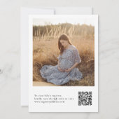 Waterverf Lake Forest Foto QR Code Baby shower Kaart (Achterkant)