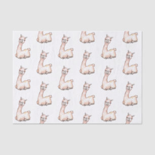 Waterverf Lama thema Baby Shower Tissuepapier