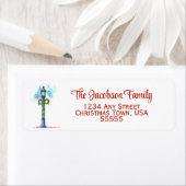 Waterverf Lamp na Kerstmis Adres Etiket (Insitu)