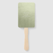 Waterverf Landscape Wedding Sage Green ID786 Handwaaier (Achterkant)