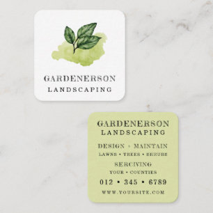 Waterverf Landscaping Care Square Visitekaartje