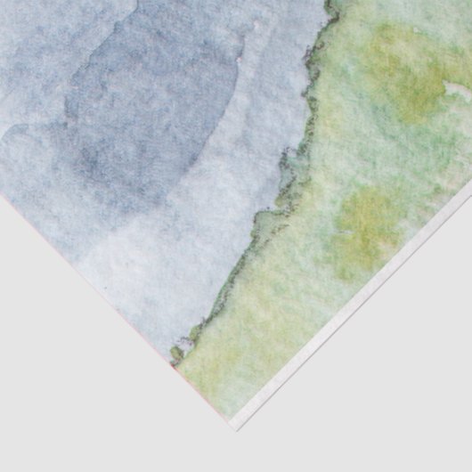 Waterverf landschap 20X30-decoupage Tissuepapier (Detail)