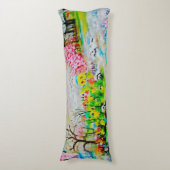 Waterverf Landschap 2 Lichaamskussen (Voorkant Verticaal)