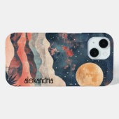 Waterverf landschap Abstract schilderkunst met naa Case-Mate iPhone Case (Achterkant (horizontaal))