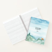 Waterverf Landschap Cute Fox Woodland Natuur Notitieboek (Binnen)