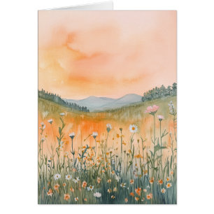 Waterverf Landschap Groet Notecard Alle OCCA's