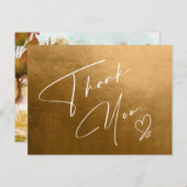 Waterverf landschap Hartelijk dank herfst Gold ID7 Aankondigingskaart (Voorkant / Achterkant)