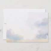 Waterverf landschap horizontaal bruiloft uitnodigi kaart (Achterkant)