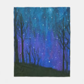 Waterverf landschap Kunst Night Sky Stars Universe Fleece Deken (Voorkant)