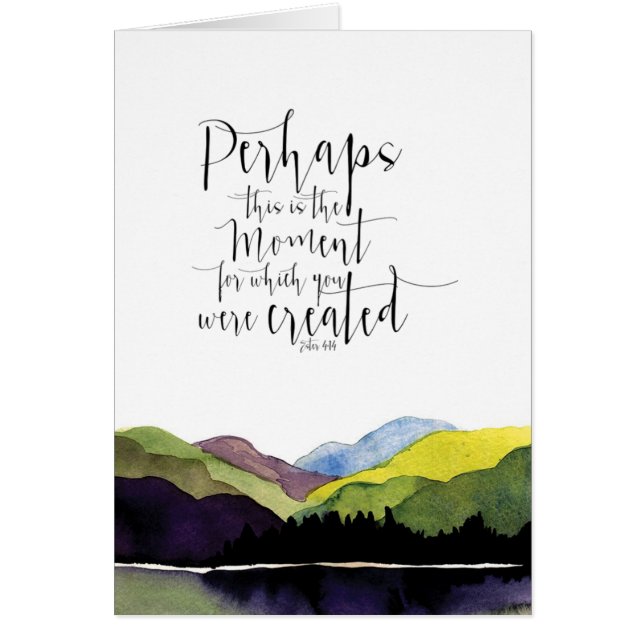 Waterverf landschap met bijbelse scriptie (Voorkant)