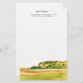 waterverf landschap persoonlijk briefpapier (Voorkant / Achterkant)