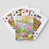 Waterverf landschap pokerkaarten (Achterkant)