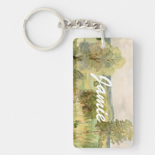 Waterverf landschap sleutelhanger (Voorkant)