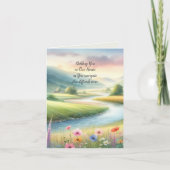 Waterverf Landschap Sympathie Bedankkaart (Voorkant)