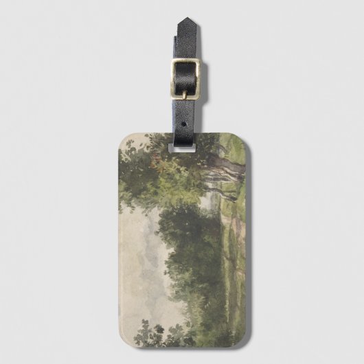 Waterverf Landschap van Pad - Constant Troyon Bagagelabel (Voorkant (verticaal))