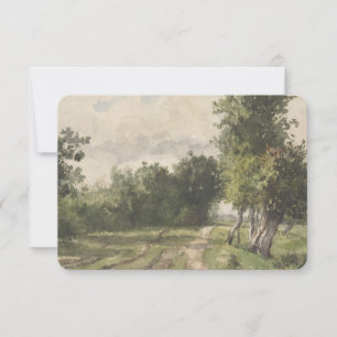 Waterverf Landschap van Pad - Constant Troyon Bedankkaart