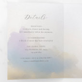 waterverf landschapsbruiloft drieluik uitnodiging (Binnenzijde eerst)