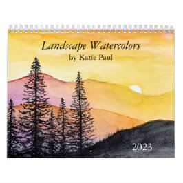 waterverf landschapsschilderijen wandkalender kalender