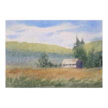 Waterverf Landschapsschildering