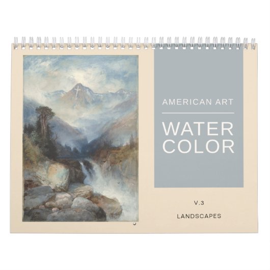 Waterverf landschapsschilderingen van Amerikaanse  Kalender (Hoes)