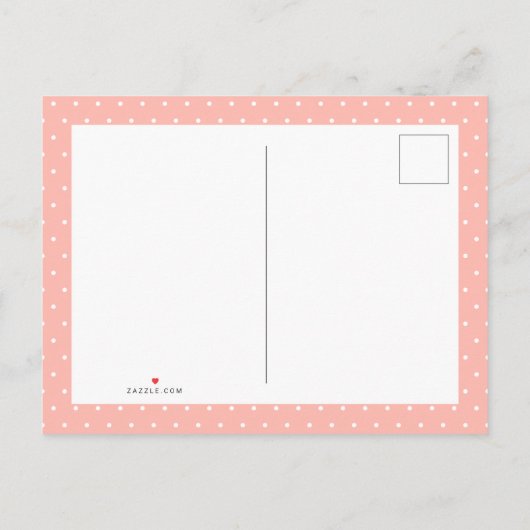 Waterverf Lange Afstand Baby Meisje Douche Per Mai Uitnodiging Briefkaart (Achterkant)